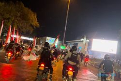 Polisi Bubarkan Konvoi Suporter Basket di Jalan Jenderal Sudirman Solo
