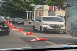 Viral Cone Pembatas Jalan di Semarang Meleyot karena Panas, Ini Kata Dishub