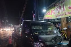 Kecelakaan Pikap Vs Minibus di Jalan Solo-Jogja Mlese Klaten, 3 Orang Terluka