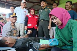 HUT PMI, Dandim dan Kapolres Sukoharjo Ramaikan Donor Darah Gemilang Festival