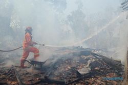 Lupa Matikan Api Tungku Kayu, 2 Rumah di Sukodono Sragen Terbakar