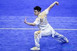 Edgar Xavier Sabet Medali Perak Wushu di Asian Games Hangzhou