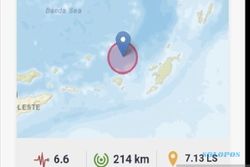 Tanibar Digoyang Gempa 6,6 M, Tidak Berpotensi Tsunami