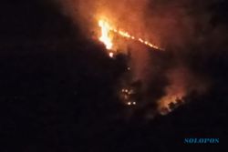 4,5 Ha Lahan di Bukit Gembel di Lereng Gunung Lawu di Tawangmangu Terbakar