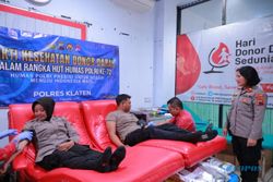 Sambut Hari Jadi ke-72 Humas Polri, Polres Klaten Gelar Donor Darah