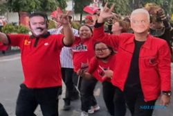 Ganjar & Rudy Pimpin Kirab Pemilu 2024 PDIP Solo di Depan Kantor Gibran