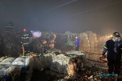 Gudang Kapas Pabrik Tekstil di Sukoharjo Terbakar, Kerugian Capai Rp50 Juta