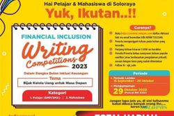 Ada Lagi! Writing Contest Inklusi Keuangan, Hadiahnya Jutaan Rupiah
