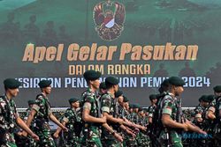 TNI AD Gelar Apel Pengamanan Pemilu 2024 di Monas Jakarta