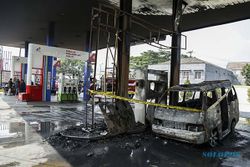 SPBU di Jalan Lingkar Selatan Sukabumi Terbakar, 1 Mobil Angkot Hangus