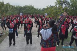 Komunitas Perempuan Ganjar Indonesia Gelar Senam Ceria di Sukoharjo