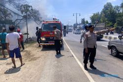 Diduga Gegara Puntung Rokok, Warung Angkringan di Klaten Terbakar