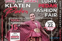 Wah! Fashion Show Lurik bakal Digelar di Pedan Klaten, Jalan Diubah Jadi Runway