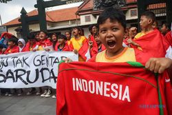 Aksi Siswa SD Solo Rayakan Keberhasilan Timnas Lolos Babak 16 Besar Piala Asia