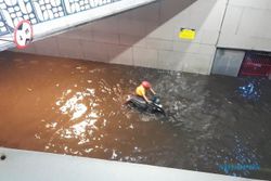 Hampir Setahun Tak Tergenang, Underpass Makamhaji Sukoharjo Banjir Lagi