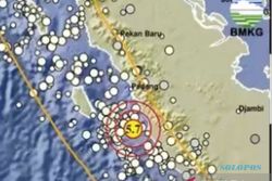 Gempa M 5,7 Guncang Sumbar, Terasa hingga Padang dan Bukittinggi