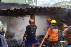 Ditinggal Arisan, Dapur Rumah Warga Karangpandan Karanganyar Terbakar 