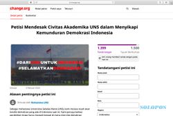 Kampus Lain Sudah, BEM Desak Civitas Academica UNS Solo Segera Sentil Jokowi