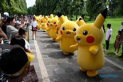 Parade Boneka Pikachu di Bali untuk Promosikan Pariwisata Indonesia