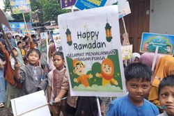 Tarhib Ramadan, Ratusan Siswa Ramaikan Jalan Pengging Boyolali Bawa Pesan Ceria