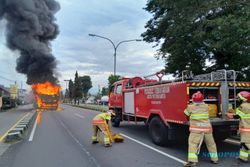 Polisi Ungkap Penyebab Bus Haryanto Terbakar di Ring Road Sleman