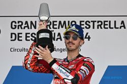 Hasil MotoGP Spanyol: Bagnaia Menangi Duel dengan Marquez, Jorge Martin Crash