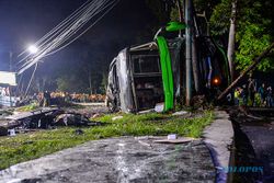 Penampakan Bus Rombongan Pelajar SMK Depok Kecelakaan di Subang, 11 Meninggal