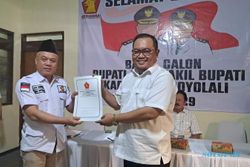 Jumariyanto Regar Sport Ambil Formulir Pendaftaran Cabup di Gerindra Boyolali