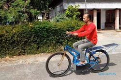 Tukang Las di Kedawung Sragen Ciptakan Sepeda Listrik Tenaga Surya