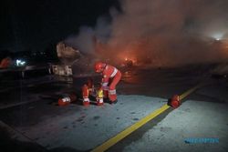 Terjadi Ledakan, Ini Kesaksian Sopir Bus saat Truk Tangki Terbakar di Tol Ngawi