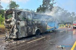 Bus Blue Star yang Kebakaran di JLS Salatiga Ternyata Baru Dicoba dari Bengkel